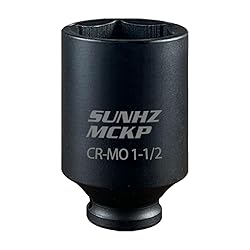 SUNHZMCKP 1/2 Inch Deep Drive Impact Socket, SAE