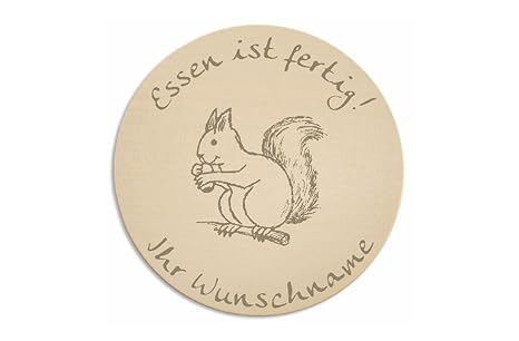 Tabla para niños « divertida ardilla » Incluye pers. Grabado) – Tabla de desayuno