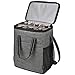6 Bottle Wine Gift carrier, Insulated Leakproof Padded Wine Cooler Carrying Tote Bag for Travel, Camping and Picnic, Perfect Wine Lover Gift, Grey