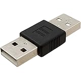 USB A Male to Male Connector Adapter Black