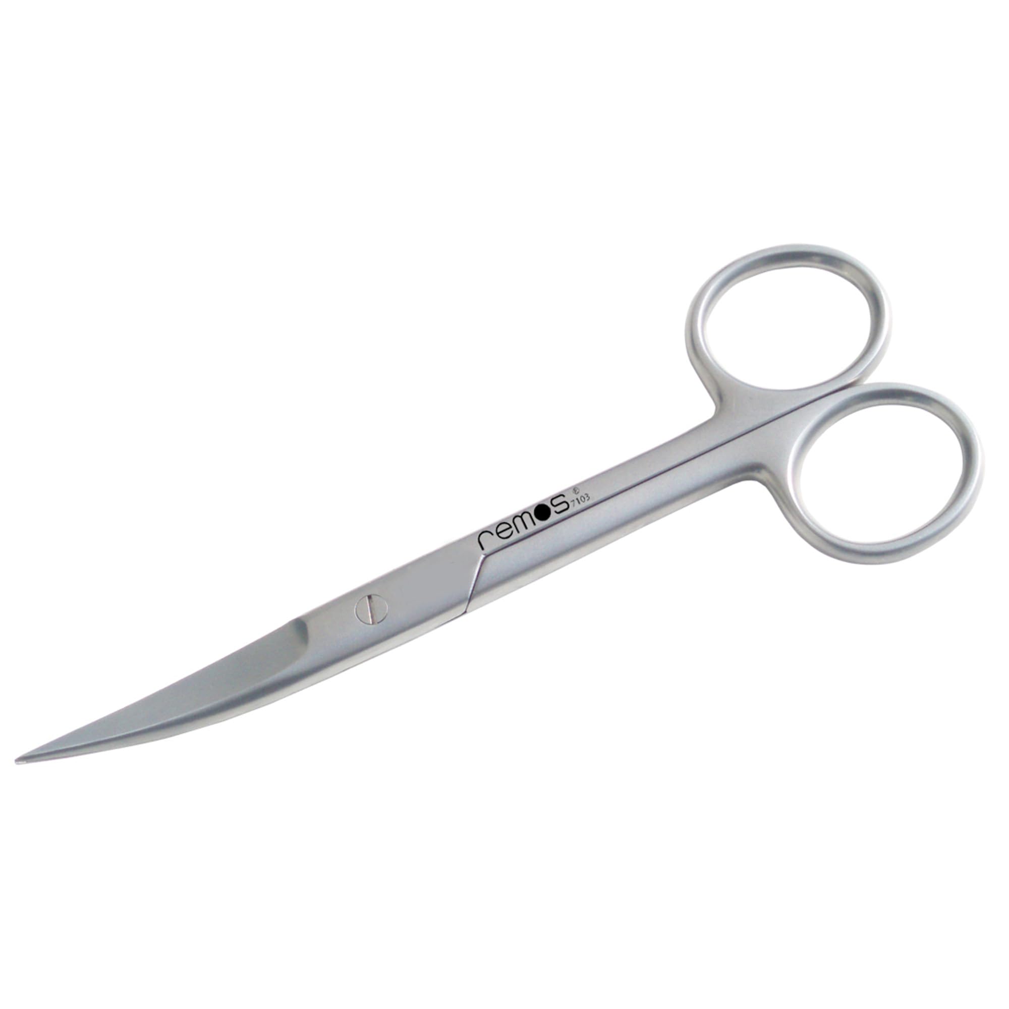 REMOS Household Scissors, Universal Scissors, Pointed, Curved Cutting Edge, 14.5 cm, Stainless Steel