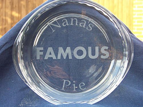 Etched Glass Pie Pan with Molded Handles and Edges