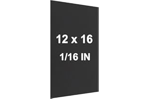 CKVIHAV Anodized Aluminum Sheet Metal 12 x 16 x 1/16 Inch Black Metal Plates for Laser Engraving 1.50MM Thin Decorative Sheets for Crafting, House Decoration