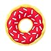 ZippyPaws - Original Donutz No Stuffing Squeaky Plush Dog Toy - Cherry