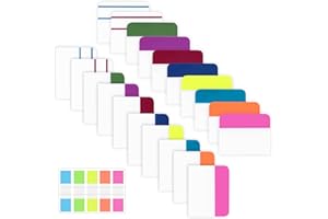 MEMX Sticky Index Tabs, 500 Pcs Tabs 2 Inch, Writable and Repositionable File Tabs Flags Colored Page Markers Labels for Reading Notes, Books and Classify Files, 21 Sets 10 Colors