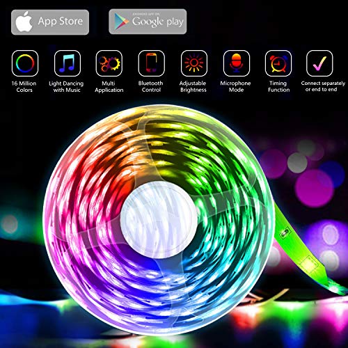 LED Strip Lights, QZYL 60FT 5050 RGB Led Light Strip Color Changing Led