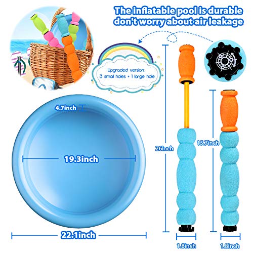 4 Pack Foam Water Blaster, Water Guns Shooter Squirt Guns Set UP to 35