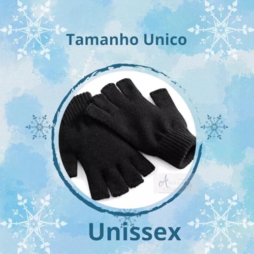 Luva De Lã Sem Dedos Unissex Confortável Tamanho Único Frio