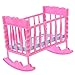Dovewill Dolls Pink Baby Rocking Nursery Cradle Bed Bedroom FOR Barbie Kelly Dolls Dollhouse Furniture Accessory