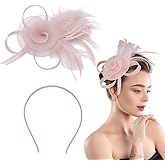 arricraft Women Tea Party Headband Hats for Women Wedding Church Headwear