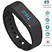 Twinbuys Smart Bracelet Bluetooth 4.0 Android iOS Touch Screen IP68 Waterproof Fitness Tracker Phone Message Notice Pedometer Distance Calories Counter Sleep Monitor Health Sport Wristband Black