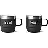 YETI Rambler 6 oz Stackable Mug, Stainless Steel, Vacuum Insulated Espresso/Coffee Mug, 2 Pack