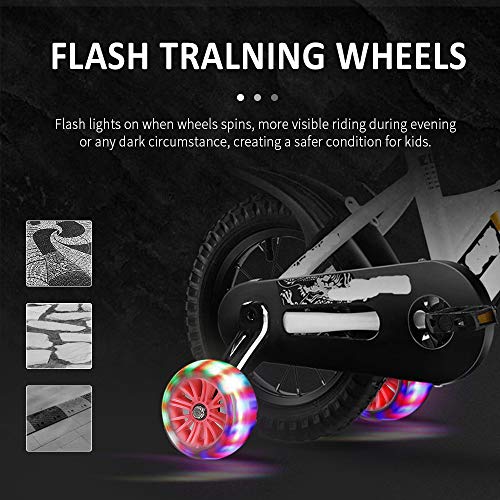 image for SPORUS Training Wheels, Thicken Bike Training Wheels for Kids Under 70