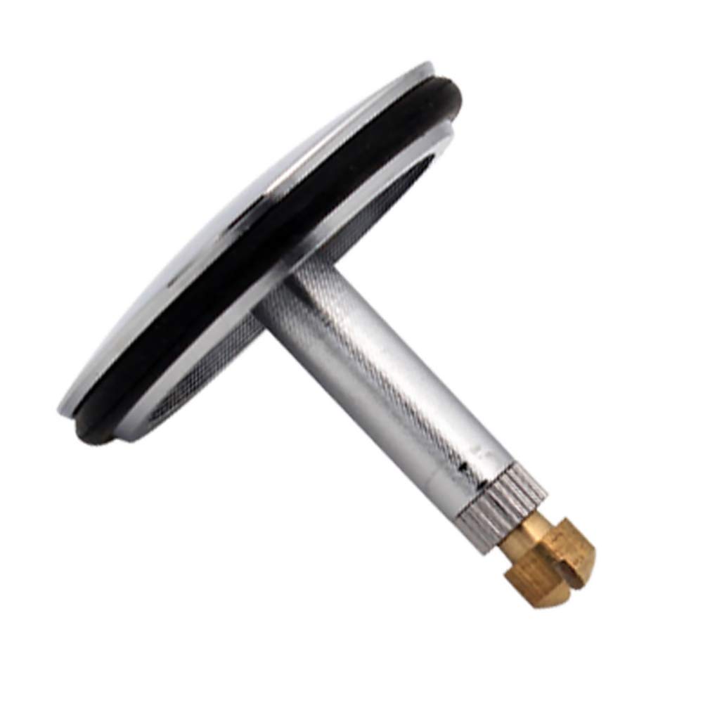 43.5mm Bathtub Chock Plug Adjustable Pop Up Basin Sink Component Replacement, Waste Push Button Full Copper Slotted Plug for Washbasin Kitchen