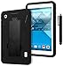 One Touch Pop 7 Case, Bastex Heavy Duty Hybrid Kickstand Tablet Case - Soft Outer Black Silicone Cover Hard Inner Black Kickstand Case for Alcatel One Touch Pop 7 p310a 7" tablet**INCLUDES STYLUS**