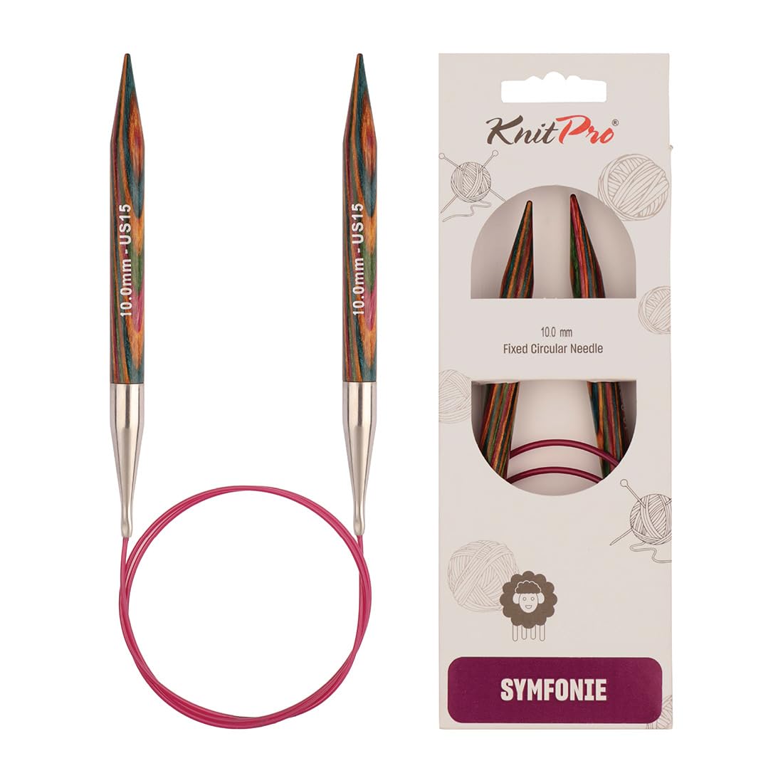 KnitPro Symfonie Fixed Circular Needles 60" (150cm) | 10.00mm