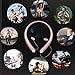 Bluetooth Headphones SDICL Wireless Neckband Sports Headsets with Retractable Earbuds Sweatproof Noise Cancelling Stereo Earphones (Rose gold)