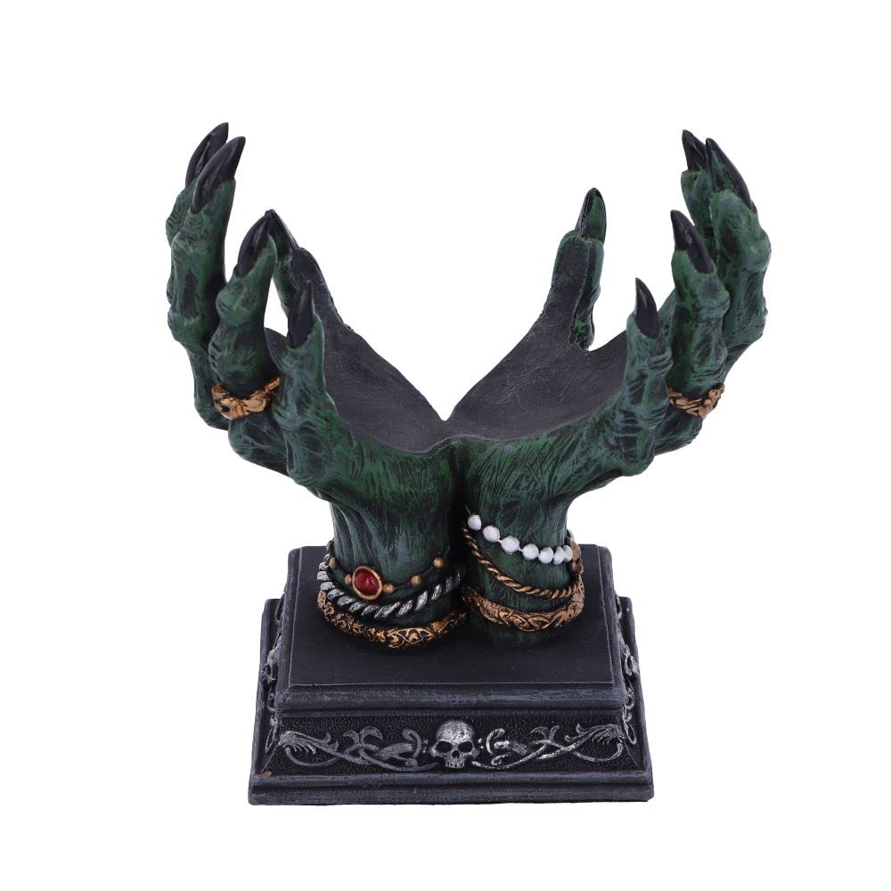 Nemesis Now Beyond The Grave Crystal Ball Holder 15cm, Resin, Black