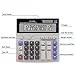 Calculator, Basic Desktop Calculator, Solar Battery Dual Power with 12-Digit Large LCD Display and Large Computer Keys Office Calculator by Ebristar (Battery Included)