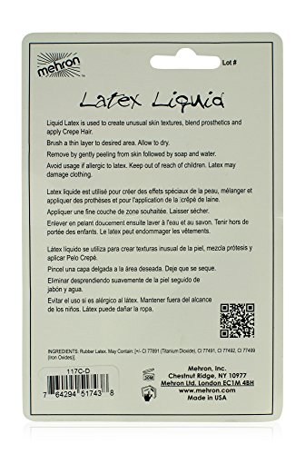 Mehron Liquid Latex Dark Flesh Color - 1 Ounce