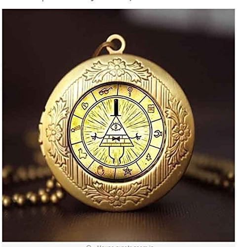 Steampunk Drama Gravity Falls Mysteries Bill Cipher Wheel Pendant,Necklace, Handmade Jewelry