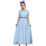 Wendy Kostüm Aus Peter Pan – Prinzessinnenkleid In Blau Für Cosplay, Halloween & Partys