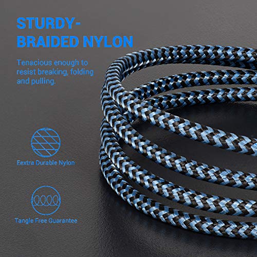 iPhone Charger, Sundix 3Pack 10ft Lightning Cable iPhone Charger Cable Nylon Braided Charging Cord Compatible iPhone XR XS XSMax X 8 8 Plus 7 7 Plus 6 6s Plus SE 5 5s 5c iPad iPod? (Blue)