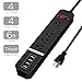Power Strip with USB, BTGGG Surge Protector Power Strip 4 Outlets with 4 USB Ports, 6ft Power Cord, 600 Joules Overload Protection