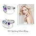 Lam Hub Fong Personalized Mothers Rings with 2 Simulated Birthstones Womens Engagement Rings Promise Name Rings For Her