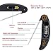 DILISS Instant Read Meat Thermometer, Super Fast Accurate Cooking Thermometer Electronic Kitchen Thermometer with Digital LCD, Collapsible Internal Probe for Food, Candy, Milk, Coffee, Tea, BBQ Grill