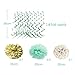SUNBEAUTY Mint Gold Birthday Decorations Mint White Happy Birthday Banner Paper Pom Poms Flowers Green Hanging Swirls Baby Shower 1st Birthday Bridal Shower Party Supplies
