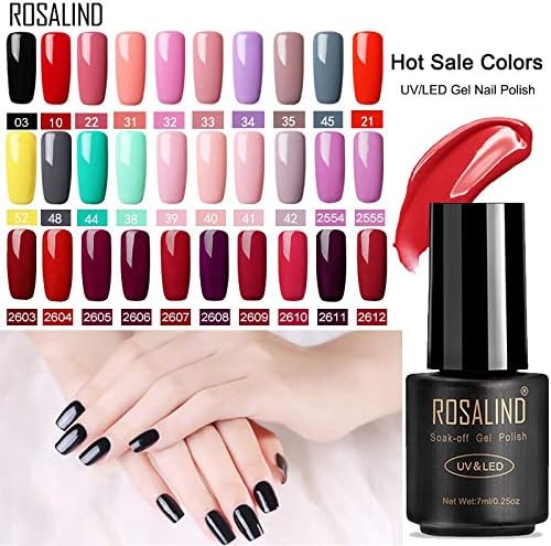 ROSALIND Gel Polish Nail art Set For Manicure Hybrid Nails Color Polygel Vernis Semi Permanent UV Gel paint Nail Polish Varnish
