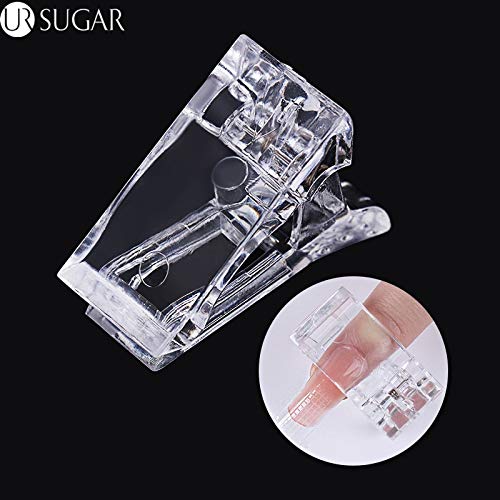 Portal Cool 1Pc Poly Gel Quick Building Nail Tips Clip Finger Extension UV LED Builder Plastic Clear Manicure Nail Art Tools for Polygel