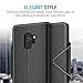 Maxboost Galaxy S9 Wallet Case mWallet Series [Folio Cover][Stand Feature] Premium Samsung Galaxy S9 Credit Card Flip Case [Black] Protective PU Leather with Card Slot + Side Pocket Magnetic Closure