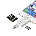 SD Card Reader, SD Card Adapter, 3 in 1 Card Reader, WOPOW Card Reader for iPhone/ipad/ MAC/ PC/ Android Device, Lightning/ USB/ Micro USB Trail and Game Camera Viewer for TF/SD Card