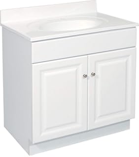 New White Shaker Single Sink Bathroom Vanity Base Cabinet 30 Wide X 21 Deep Ws V3021dlr Amazon Com