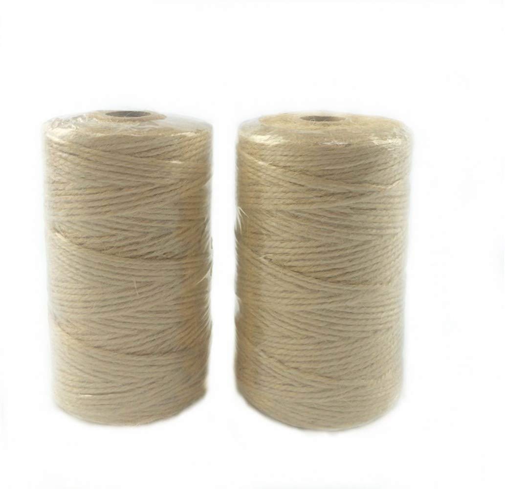 Z&S Groups Natural Jute Twine 720 Feet Twine String for Crafts,Gift Twine for Gardening,Packing DIY Home Decor Christmas Party Industrial Twine Rope 3 ply 2 pcs