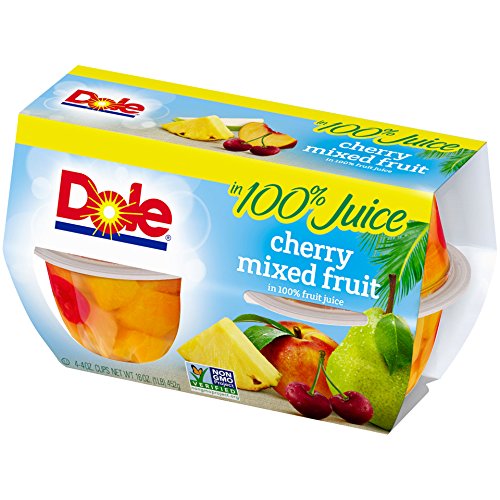 Dole Fruit Bowls, Cherry Mixed Fruit in 100 Fruit Juice, 4 Ounce (12