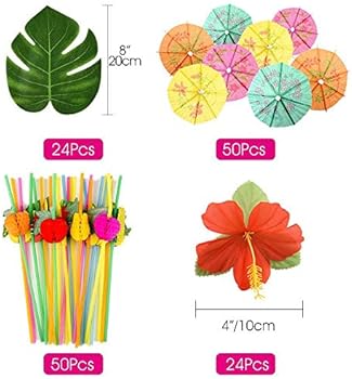 Foonee Tropical Birthday Party Decorations Hawaiian Table Skirt