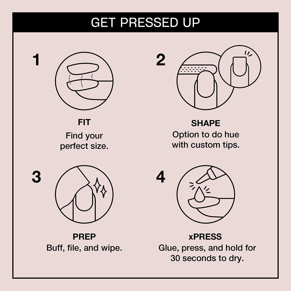 OPI xPRESS/ON Throw Me a Kiss | Soft Pink Long Coffin Press On Nails | With Nail Glue | Long Lasting, Reusable, Non-damaging - Image 4