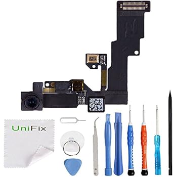 Unifix-Front Facing Camera Proximity Light Sensor Flex Microphone Ribbon Cable Replacement Parts for iPhone 6 4.7" (All Carriers) with Premium Tool Kit