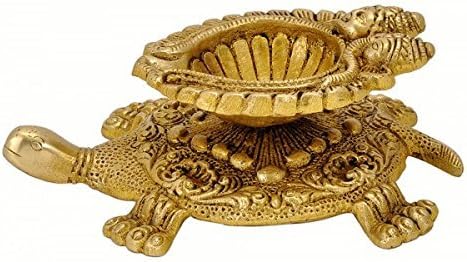 Gathbandhan Aone India Brass Tortoise Diya Wick Lamp