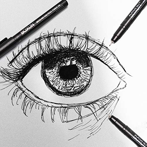 Black Illustration Pens - Set of 5, Archival Ink Drawing Pen for Sketching, Outline, Manga - Thumbnail 3