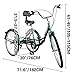 Bkisy Tricycle Adult 24” 7-Speed 3 Wheel Bikes for Adults Three Wheel Bike for Adults Adult Trike Adult Folding Tricycle Foldable Adult Tricycle 3 Wheel Bike Trike for Adults (Green)thumb 1