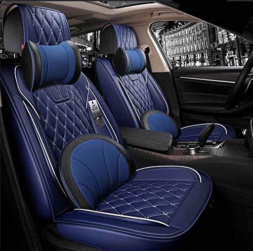 YRRC - Protector de asiento de coche delantero y trasero de piel sintética para Toyota Camry RAV4,Blue