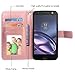 Moto Z2 Force Case, Harryshell PU Leather Kickstand Flip Wallet Protective Case Cover with Card Slot Wrist Strap Photo Frame for Motorola Moto Z2 Force (Rose Gold)