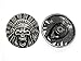 CRAFTMEMORE 2pcs 1-3/8 Inches Indian Head Skull Concho Screw Back Tribal Cheif Coin Conchos Leathercraft CHS24 (Antique Silver)