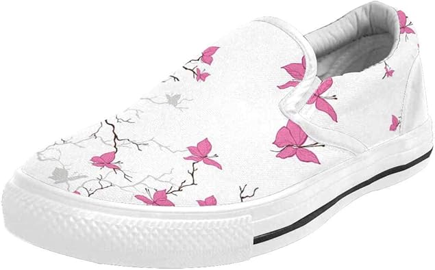 womens pink slip on sneakers