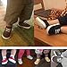 RVROVIC Baby Boys Girls Shoes Canvas Toddler Sneakers Anti-Slip Infant First Walkers 12Color (13cm (12-18months), Black)