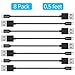 Micro USB Cables [8-Pack] - Skiva USBLink Premium Short Length (6